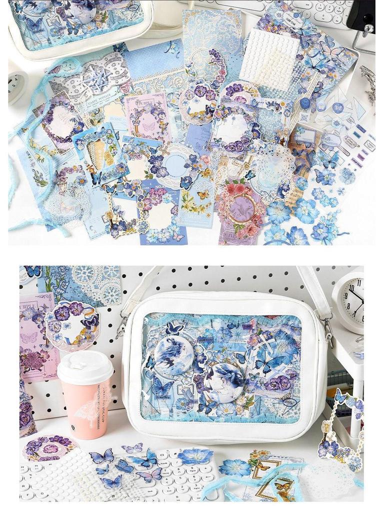 Happy Ribbon Lace Ita Bag: Red Paper Background, Beauty Stickers & Punch Board