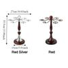 Freestanding 6 Bottles Wine Glass Rack Wooden High-Stem Glass Holder  Bar Accessory