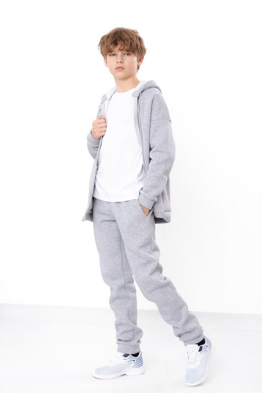 Warmer Jungen-Teenager-Set – Einfarbiger Reißverschluss-Hoodie & Bequeme Jogginghose, Winter 6421-025 HC