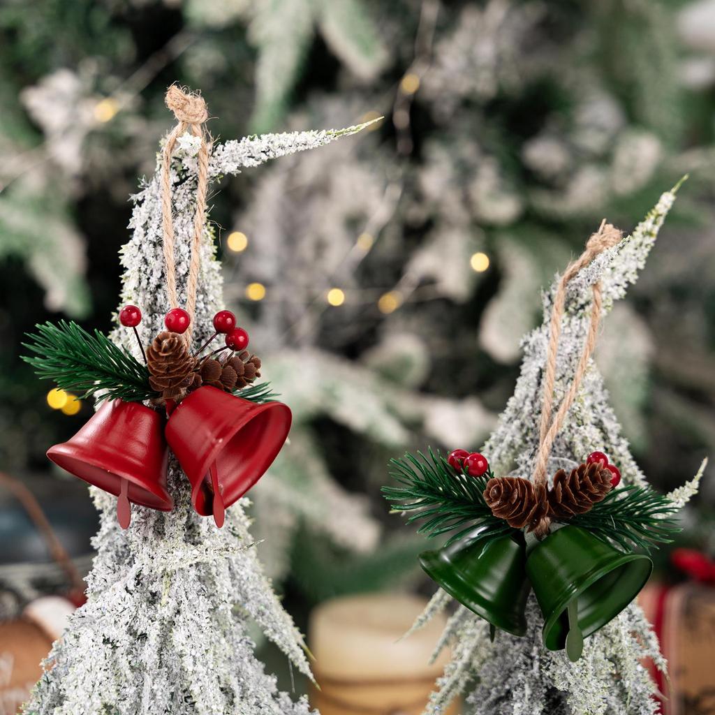 Haobei Red and Gold Christmas Bell Tree Ornament