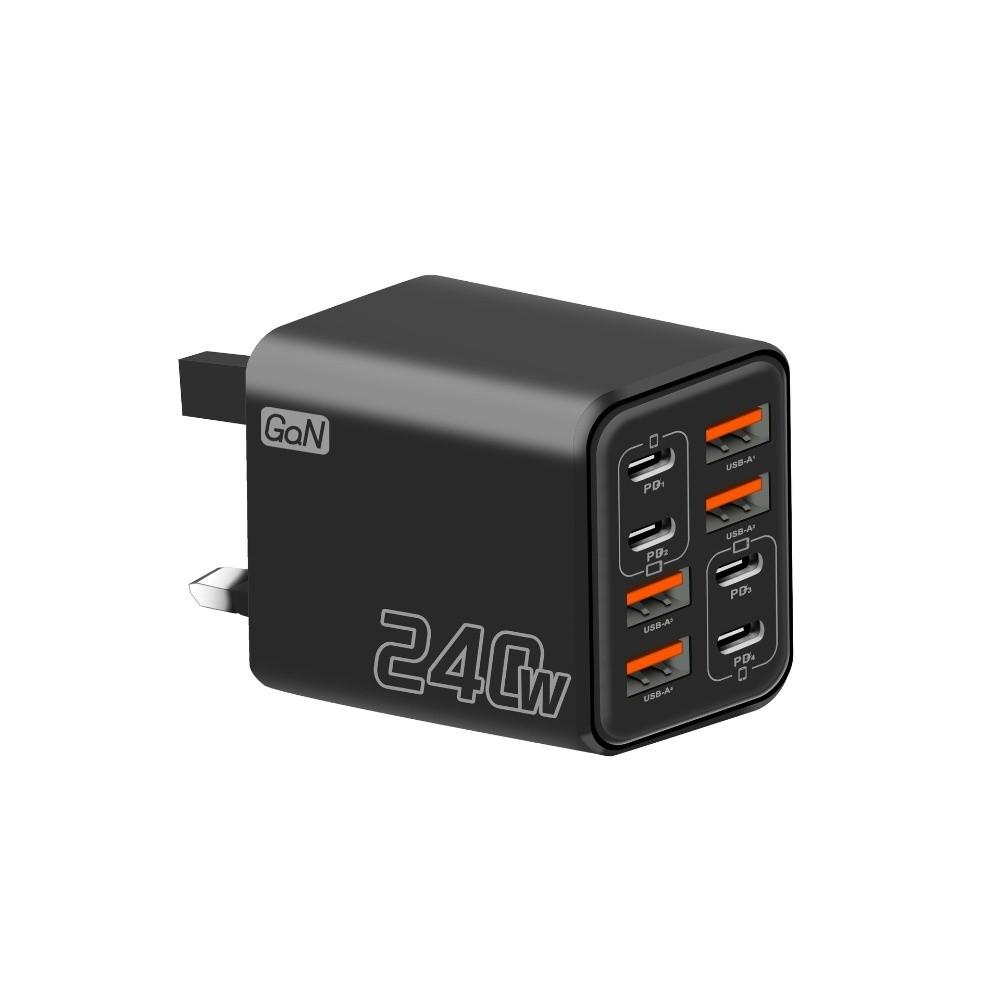 8 Ports Phone Charger Adapter 4USB+4PD USB C Charger for Huawei/Xiaomi/Samsung