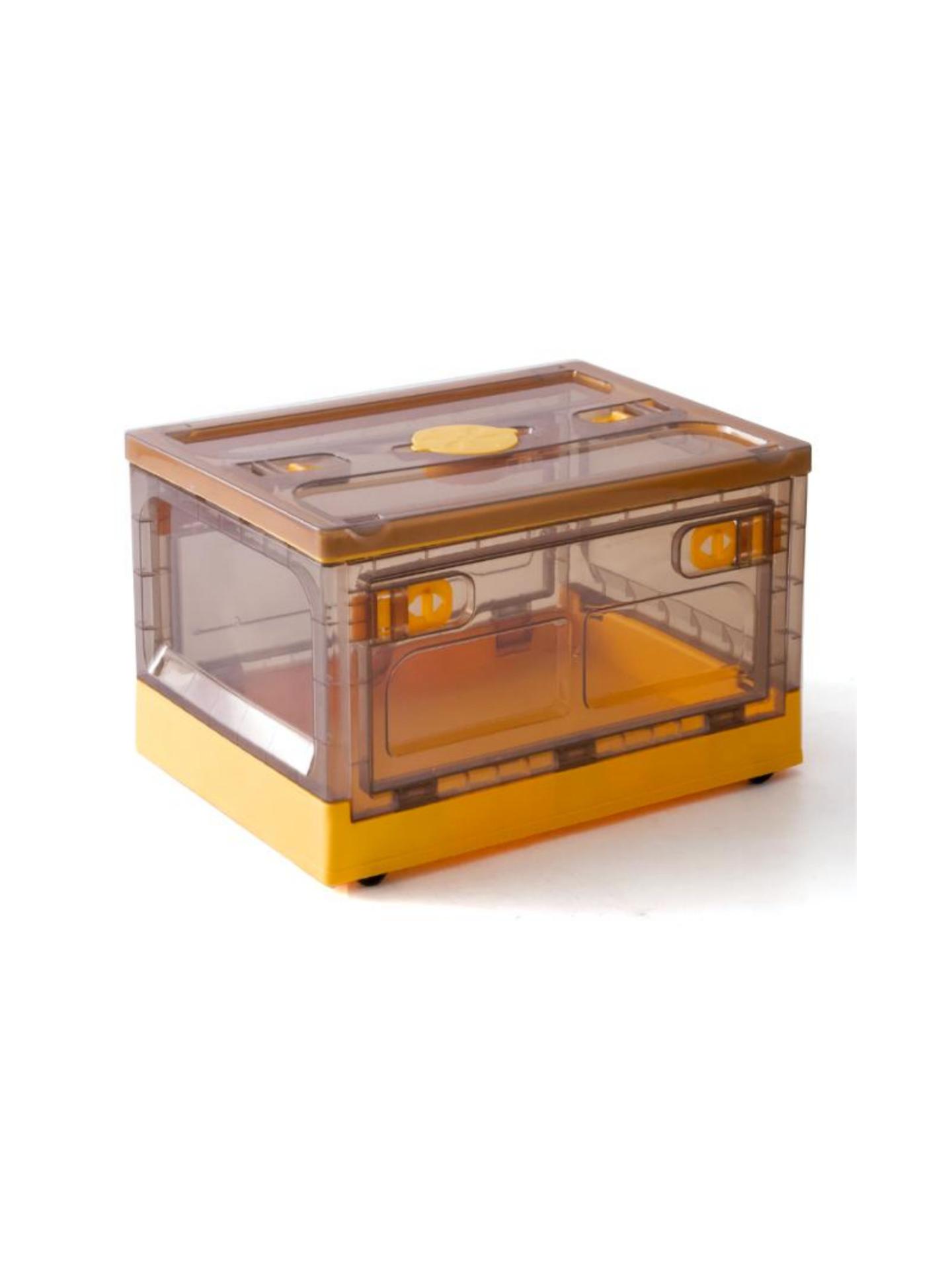 Clothes Storage Box Rectangle PP Material Modern Design Multifunctional Heavy Duty Folding Storage Box with 25L Capacity Medium