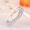 Luck-Turning Twisted Pattern Women's Ring with Micro-Paved Diamonds