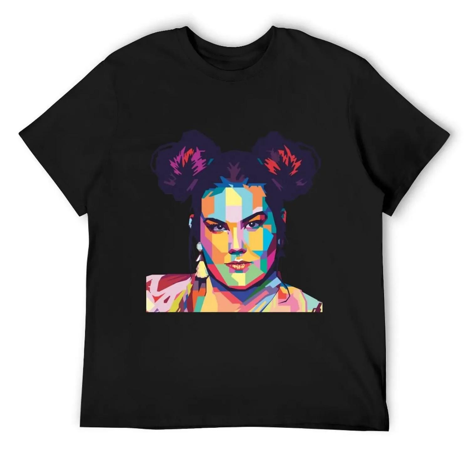 Netta Barzilai T-Shirt tops graphic t shirt vintage kawaii clothes luxury clothes men S чёрный