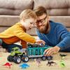 14 Pieces Construction Vehicle Toy Dinosaur Toy Trailer Tow Truck Truck Car Toy Mini Car Storage Car Toy Durable Boys Popular Birthday Christmas Gift
