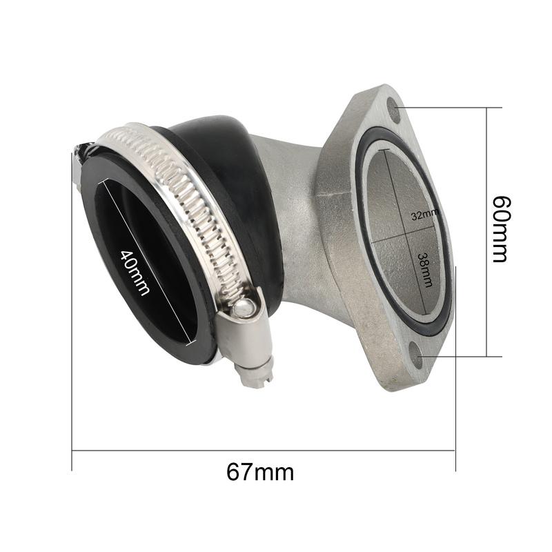 NIBBI Aluminium Zongshen CB300RL Engine Intake Manifold Adapter PWK30/32/34mm Carburetor Connect Manifold for CB300 Motocross
