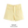 2025 Spring Women's Fashion: European & American Style Casual Loose-Fit Straight-Leg Shorts