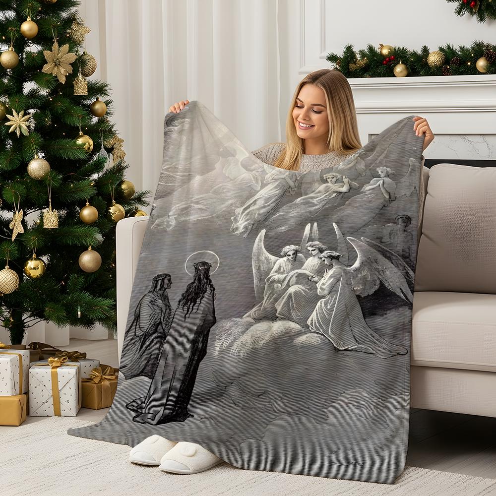 Artist G-Gustave Dore Throw Flannel Blanket Perfect for Sofa Office Bed Travel Sleep Read Relax Camping four season use