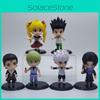 Entzückendes Q-Version Hunter X Hunter Figuren-Set mit Gon, Killua, Kurapika und Hisoka