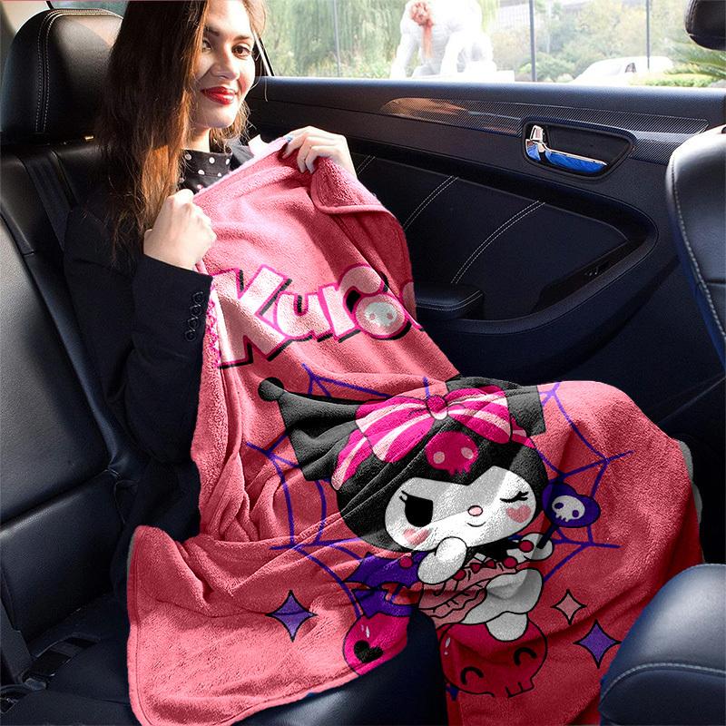 1pc. Cute Kuromi Design Blanket - Perfect for Home, Office, Outdoor Use, Gift Idea, Suitable for Al