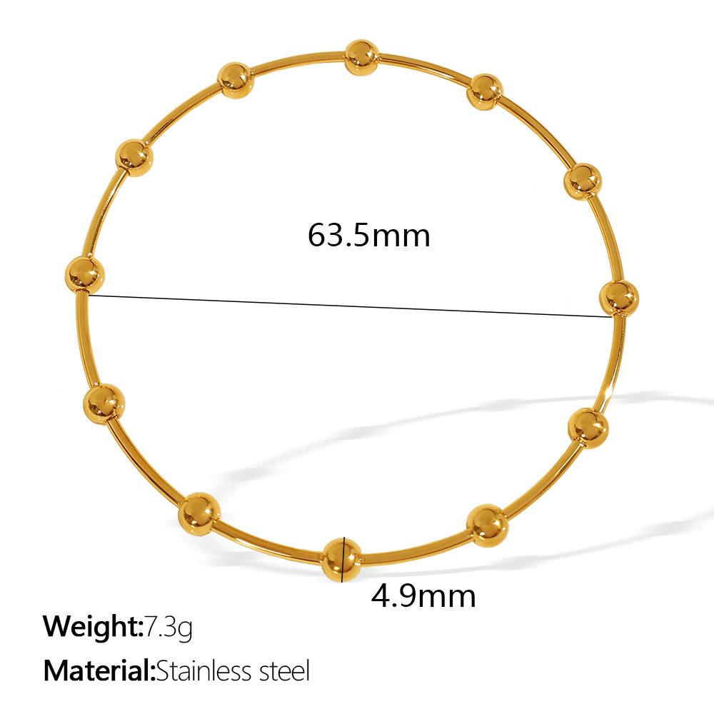 INS wind flow line stainless steel bracelet minimalist personality niche titanium steel round bead bracelet women s bracelet