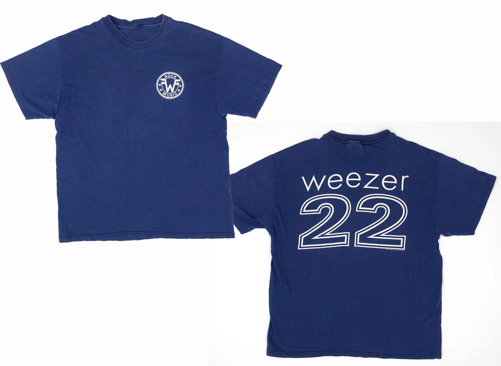 

2 Sides Weezer 22 Rock Music Band Shirt Navy Blue Unisex S5XL KY164 Unisex T-Shirt XL