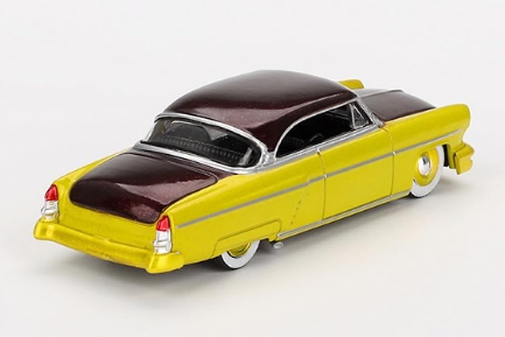 MINI GT Scale Lincoln Capri Hot Rod 1954 Lime Yellow Finished Product 1/64 (Left-Hand Drive)