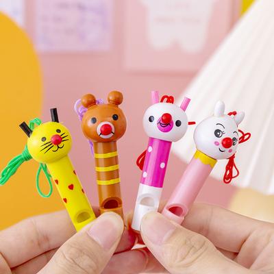 3Pcs Cute Multicolor Wooden Whistles Kids Birthday Party Favors Decoration Baby Shower Noice Maker Toys Goody Bags Gifts