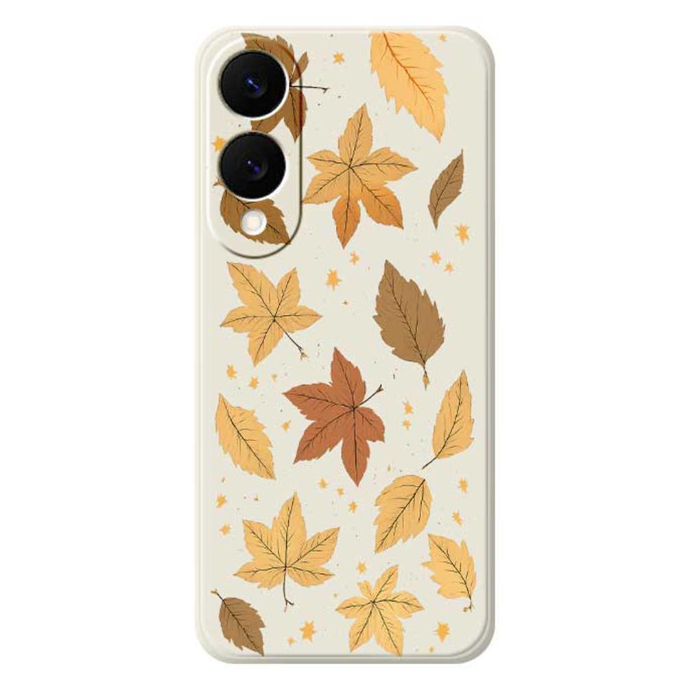 

For Samsung Galaxy S25 Edge Case Maple Leaves Pattern Printing Straight Edge TPU Phone Back Cover A