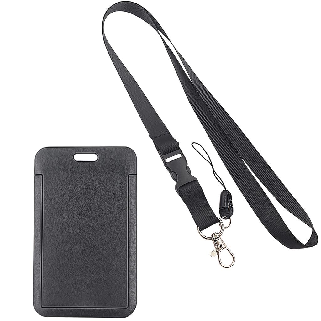 Lanyard With Card Case Water Resistant ABS Card Holder Phone Lanyard Card Sleeve For Work Badge Bus Card Key Accessories