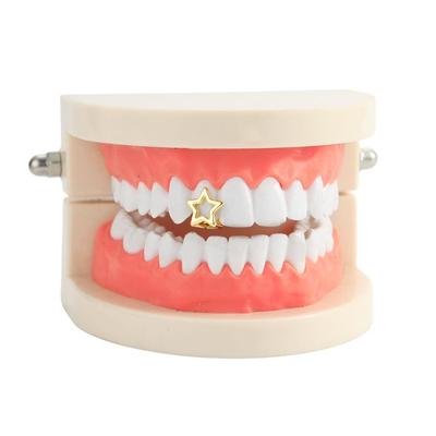 European & American Hip Hop Five-Pointed Star Hollow Grillz Unisex Tooth Decoration - Niche Design