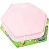 Hexagonal Princess Cartoon Crawling Mat - Coral Fleece & Ice Silk