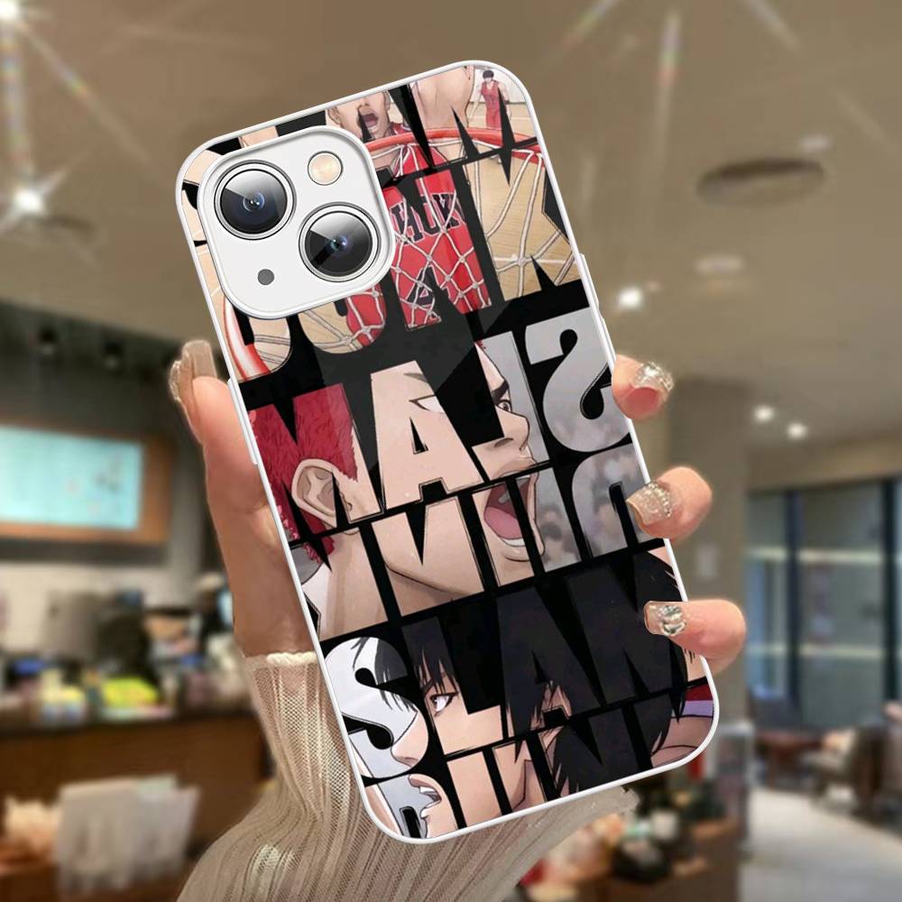 Japanese S-SLAM D-DUNK For IPhone 14 13 12 Mini 11 Pro XS Max X XR 14 Plus Tempered Glass Cover