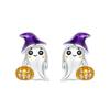Halloween Copper Skull Charm Luminous Pumpkin Ghost Clown Bead Pendant Ring Necklace Bracelet Diy Jewelry Gift