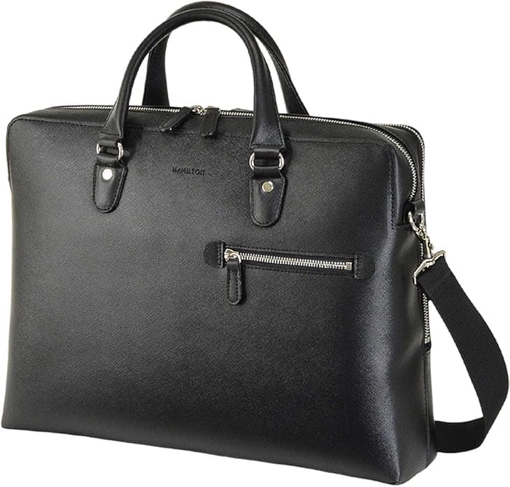 

FashionBerry Черная мужская деловая сумка-тоут через плечо, Легкая, Вместительная, Подходит для документов формата B4 и A4, Однотонная, 2-сторонний, Для поездок