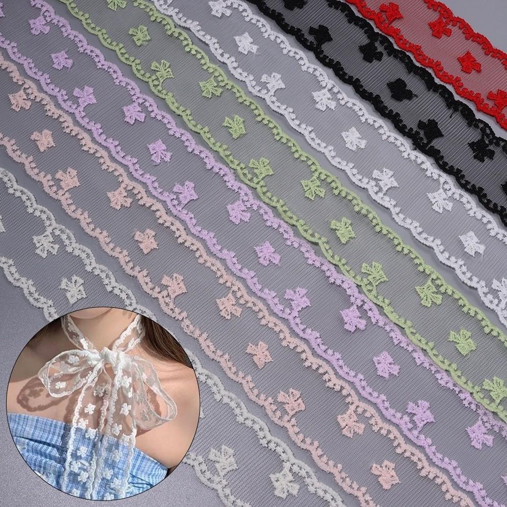 5Yards 4cm Width Lace Trim Ribbon 5 Yards Length Ribbon Trim Hollow Lace Ribbon Clothes Sewing