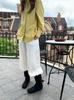 New retro round head hollow breathable carved cool boots elastic cow suede western boots