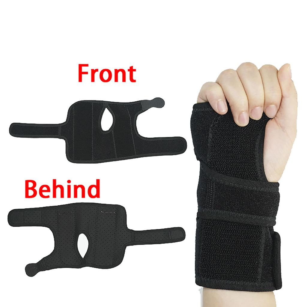 Alça de pulso com suporte de placa de alumínio, suporte de pulso ergonômico, adequado para a vida diária de trabalho, artrite, etc.. ( Opcional para mãos esquerda e direita)