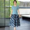 Mom's 2025 Stylish Summer Short-Sleeve T-shirt & Skirt Set for Middle-Aged Women
