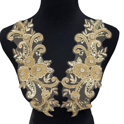 Ricamo con Trapano per Unghie Tridimensionale Rete di Pizzo Laccato Decorativo Classico Vestiti da Esibizione Colletto del Vestito Accessori per Abbigliamento Fai da Te