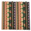 5Pcs Christmas Wrapping Paper Gifts Wrapping Paper Diy Packing Craft Cartoon Printed Kraft Paper Xmas Wedding Party Decor Paper