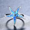 New Personalized Blue Temperament Starfish Ring