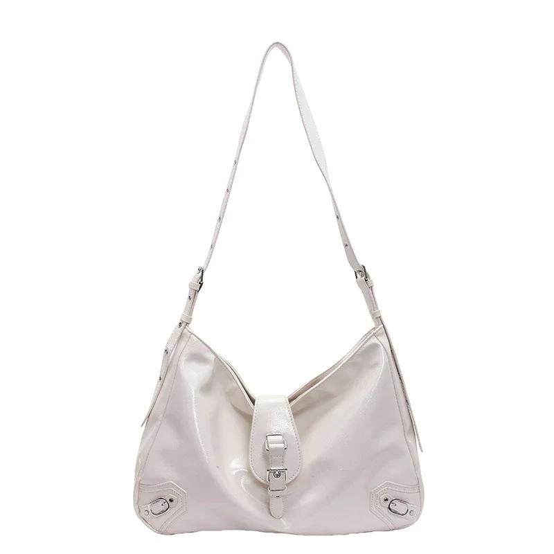 Módní jasné jednobarevné ramenní půlměsíční zipové populární vysoce kvalitní luxusní crossbody tašky