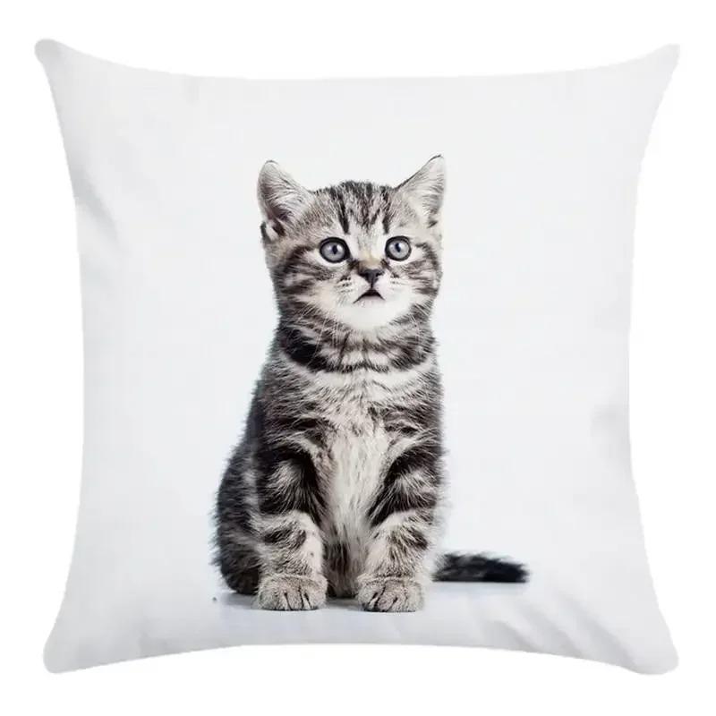 Home Decor Animal Cute Cat Print Pillow Cover Cushion Cover Living Room Accessories