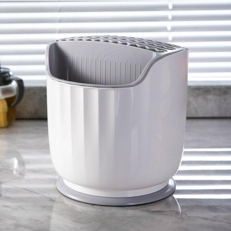 360° drehbarer Besteckorganizer, große Kapazität, multifunktionaler Utensilienhalter für Küchen- und Esstheke