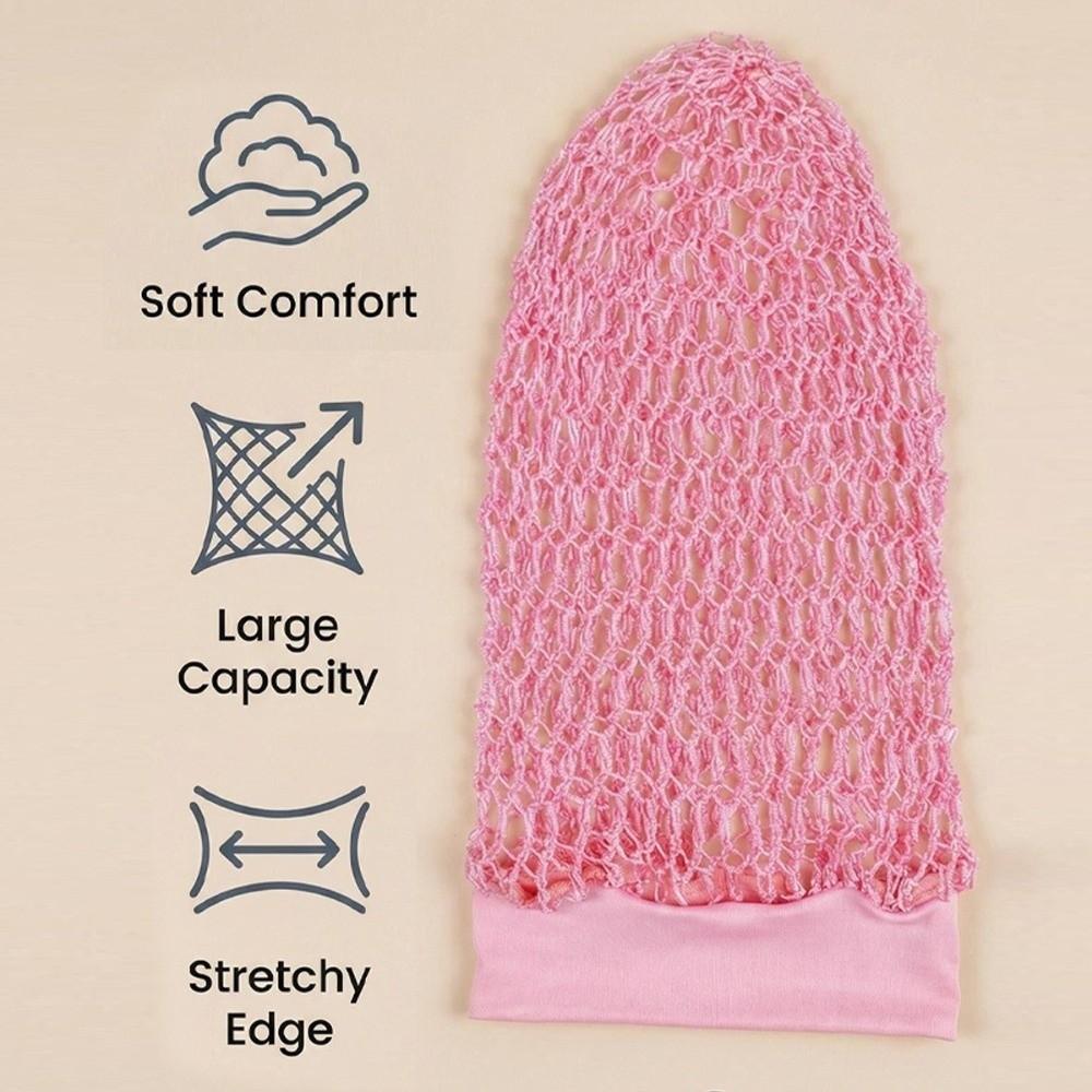 Wide-Brim Sleep Cap Night Headwear Women's Hair Cover Comfortable Knitted Hair Net  Sleep