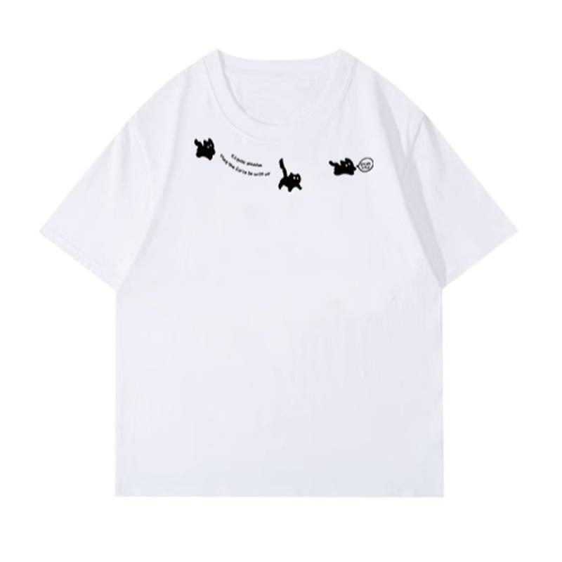 Pure cotton disoo special couple short-sleeved T-shirt new round neck high-end men s and women s short-sleeved top S