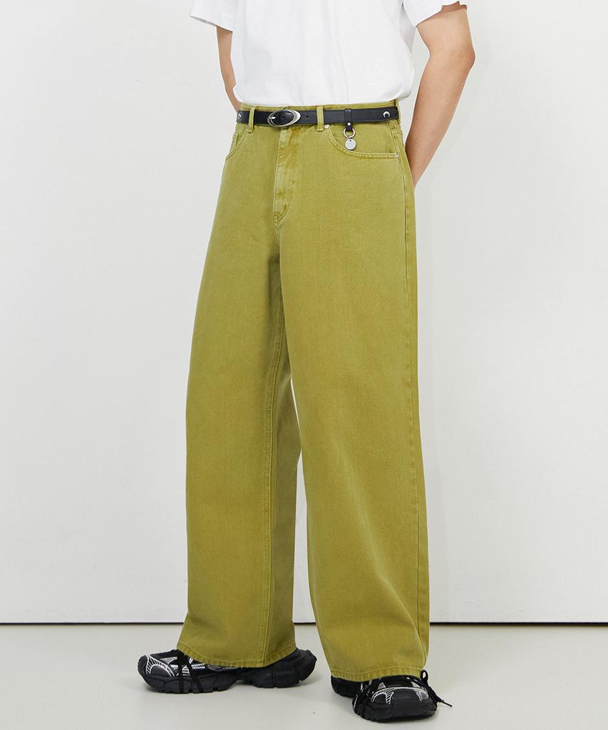 Odeoakaibeu Unifit Newtro Wide Denim Pants Moss