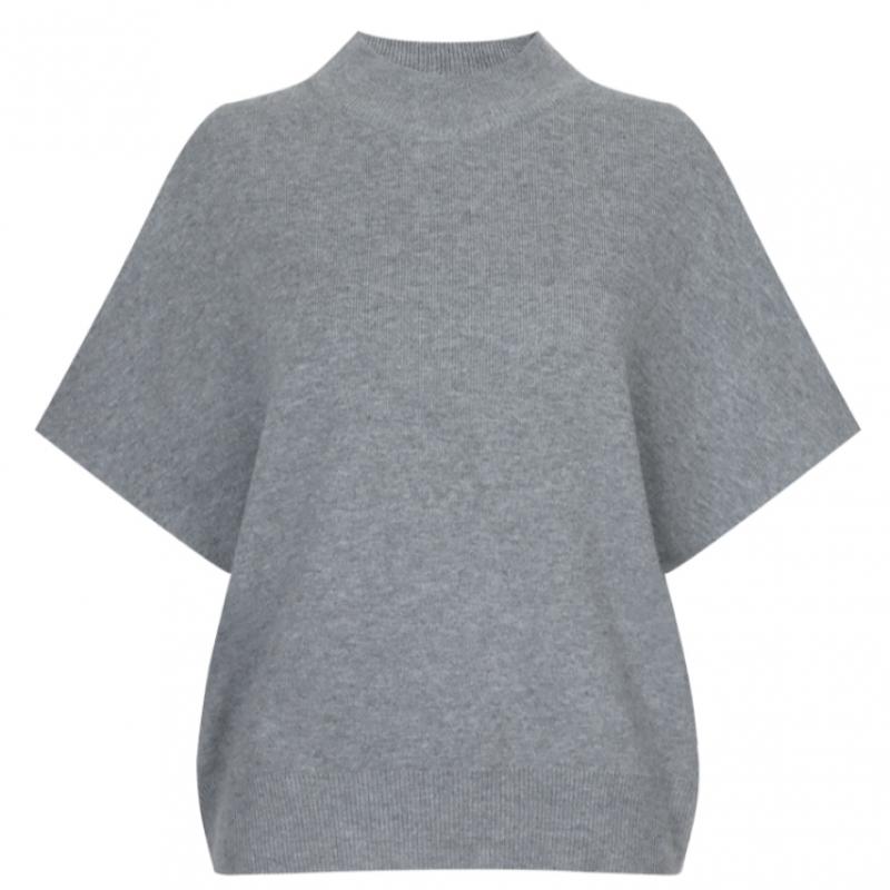 Shop   Women S Mock Neck Plain Short Sleeve midSeaSon Knit Brown Bom Wkn260045