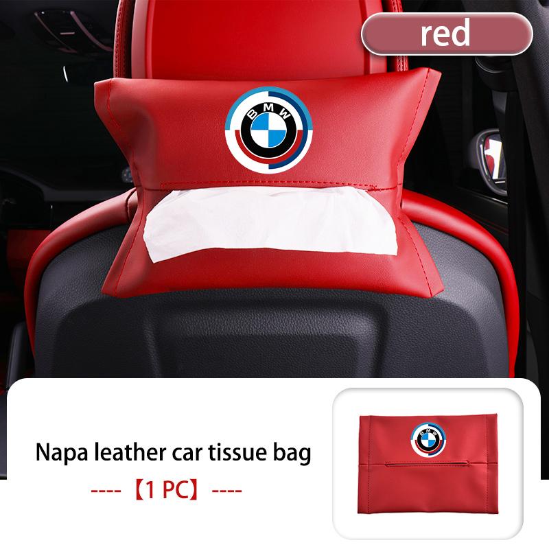 AAACC1 Car Tissue Box Seat Back Paper Bag Interior Decoration Supplies For BMW X1 X2 X3 X4 X5 X6 F49 F39 F25 G01 F16 G06 G07 F25 F30