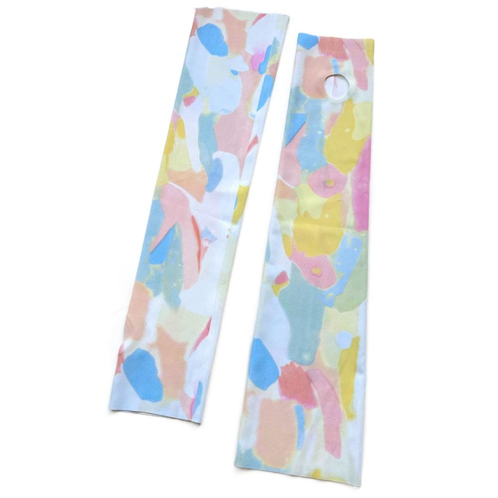 

Colorful Sunscreen Sleeves Anti-UV Cycling Arm Sleeve Thin Girl Ice Silk Sleeves Driving style 1