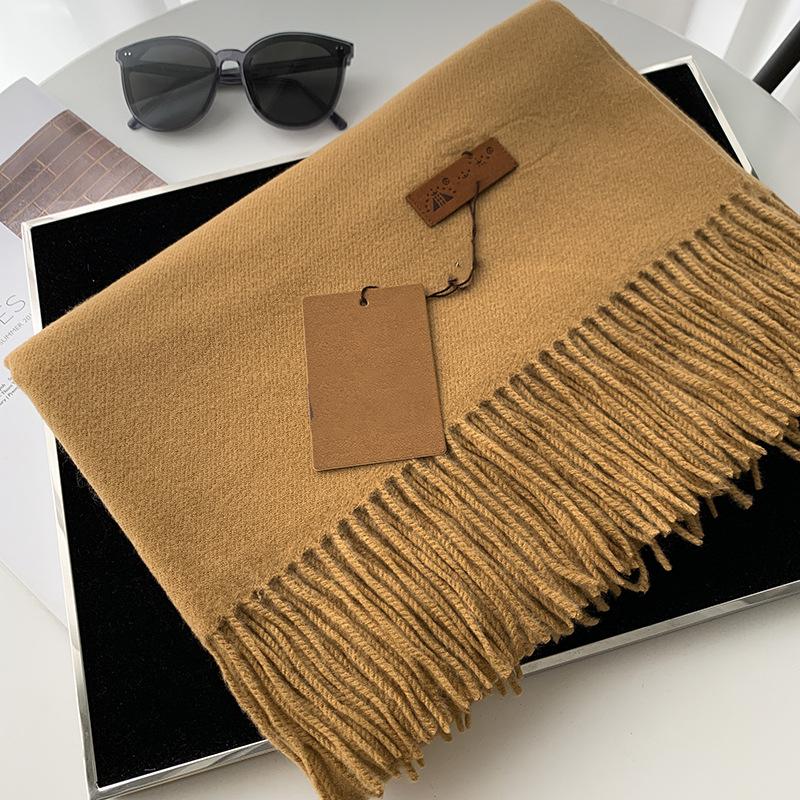 רטרו באיכות גבוהה חורף חם צעיף צמר עבה צעיף לנשים סתיו חורף