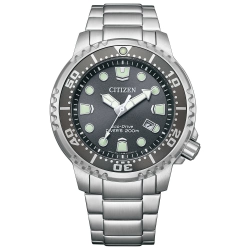 Citizen Promaster Eco-Drive Diver 200m Gray BN0167-50H Men's Silver Watch