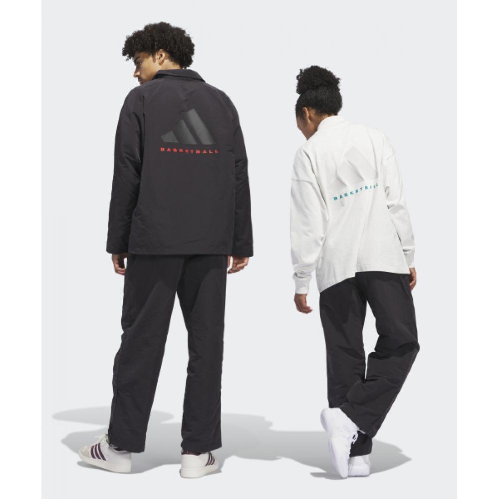 Adidas Basketball Woven Snap Pants   Black Iw5639
