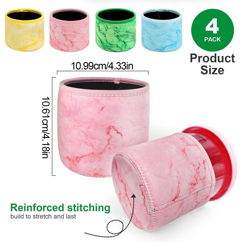 

4 Pcs Neoprene Insulated Sleeves For Ninja Creami Pints Compatible With NC501 NC500Series Ice Cream Maker Containers