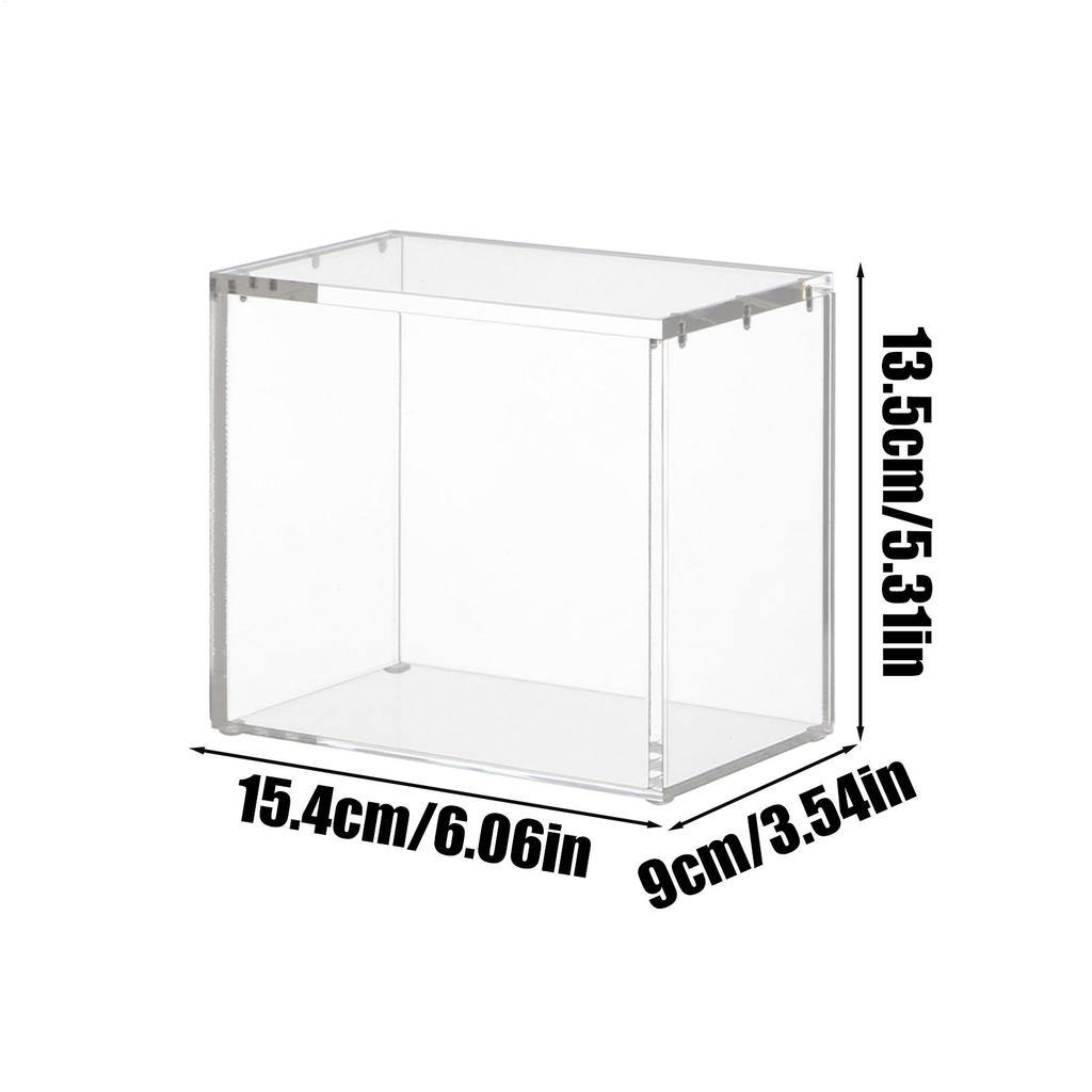 Acrylic Display Box Game Card Storage Box Collectible Storage Showcase Clear Dustproof Organizer Case with Lid forAction Cabinet