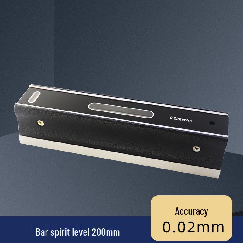 High Precision Machinist Spirit Level Bar - 0.02mm/m Accuracy