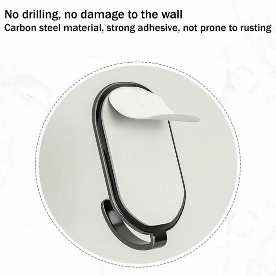 5PCS Wall Hooks Self-Adhesive Waterproof Hooks Strong Load-Bearing Rust-Resistant Hook for Bathroom Kitchen