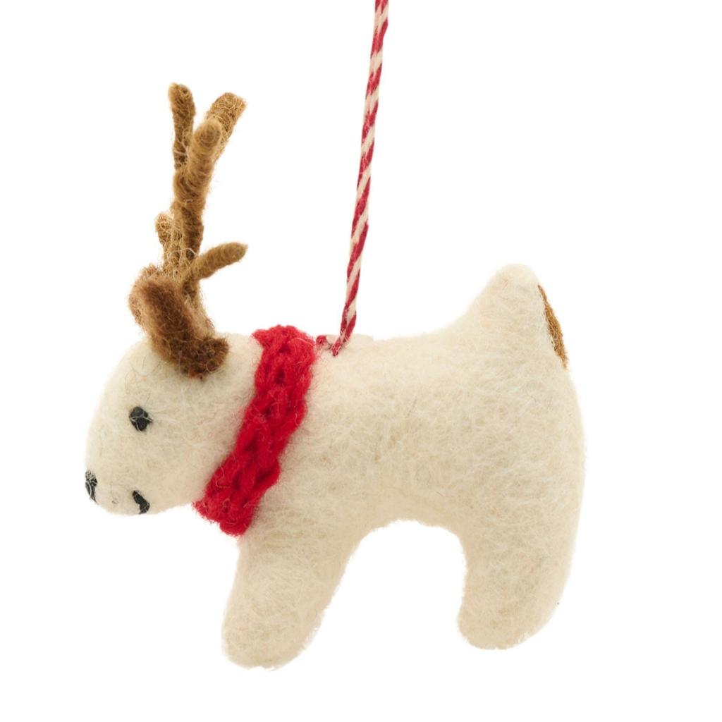 The Seasonal Gift Co. Felt Reindeer Hanging Decoration