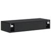 Wall Mounted Side Table Black 87.5 X 34.5 X 17 Cm